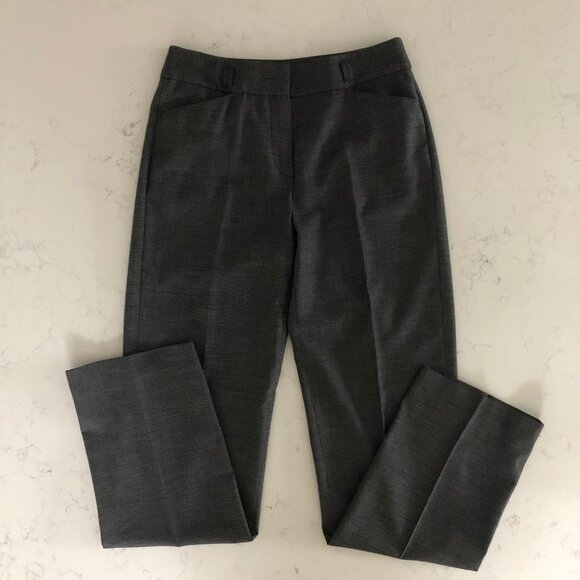 Gerry Weber Classic Straight Leg Poly Viscose Blend Trouser Pants Gray Blk Sz 6 - Picture 12 of 15